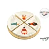 SET APERITIF 4 COUPELLES ET 1 PLATEAU 21.5X3.7CM