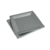 SET 20 ASSIETTES CARREE CARTON 23X23CM ARGENT