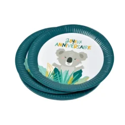SET 6 ASSIETTES CARTON D.23CM KOALA