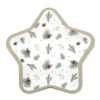 SET 6 ASSIETTES ETOILE  NATURE CERF D.23CM