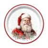 SET 6 ASSIETTES RONDES PERE NOEL D.23CM