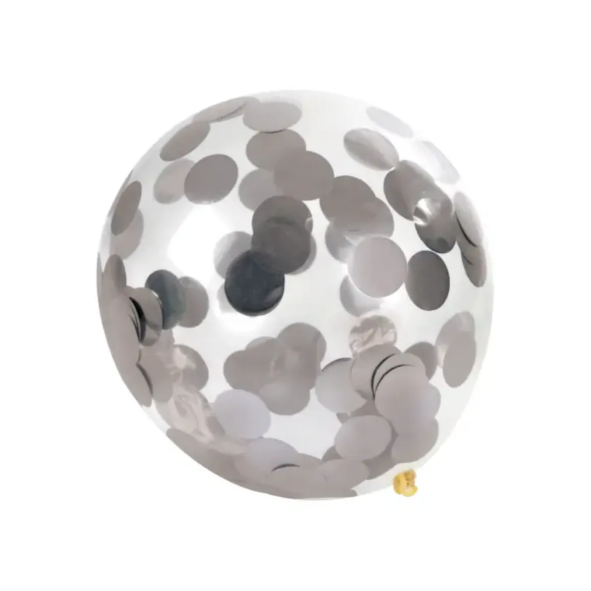 SET 6 BALLONS CONFETTIS ARGENT D.30CM