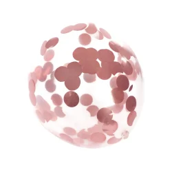 SET 6 BALLONS CONFETTIS ROSE GOLD D.30CM