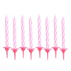 SET 24 BOUGIES ANNIVERSAIRE H.5.5CM ROSE