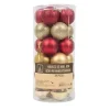 SET 24 BOULES NOEL PLASTIQUE D.6CM