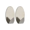 SET 2 CROCHETS ACIER INOXYDABLE 3M OVAL CHROME