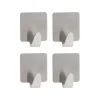 SET 4 CROCHETS ACIER INOXYDABLE 3M CARRE CHROME