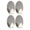 SET 4 CROCHETS ACIER INOXYDABLE 3M OVAL CHROME