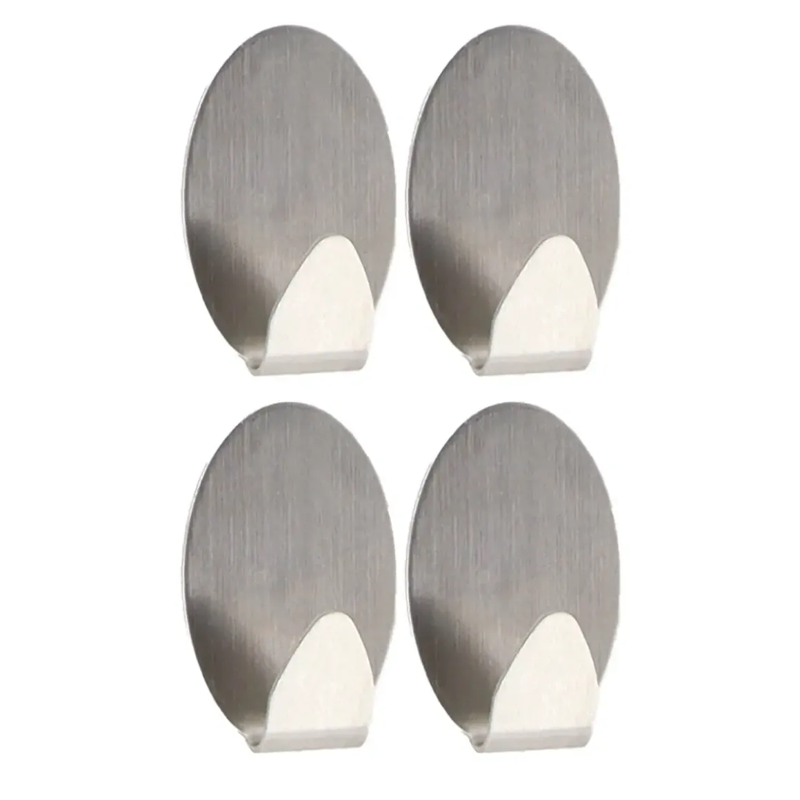 SET 4 CROCHETS ACIER INOXYDABLE 3M OVAL CHROME