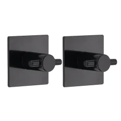 SET 2 CROCHETS CARRE 3M NOIR