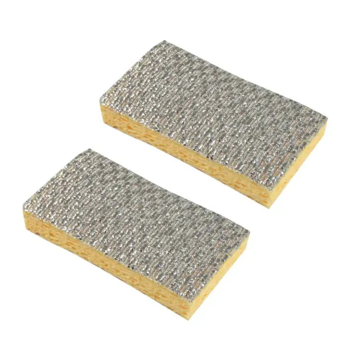 SET 2 EPONGES NON RAYANTES CELLULOSE VEGETALE 11X7X2CM