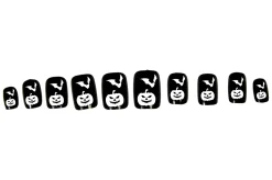 SET 12 FAUX ONGLES HALLOWEEN 9.5X15X1.2CM