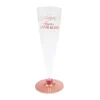 SET 6 FLUTES A CHAMPAGNE REUTILISABLE 14CL ROSE GOLD