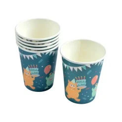 SET 6 GOBELETS CARTON 25CL MONSTRES