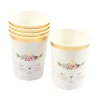 SET 6 GOBELETS PAPIER 25CL BOHO CHAT