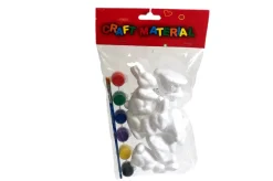 SET 6 LAPINS A PEINDRE PINCEAU ET PEINTURE