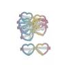 SET 6 PAIRES DE LUNETTES COEUR PAPIER MULTICOLORE RAINBOW