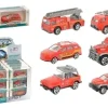 SET POMPIERS DIE CAST 1 50 ROUES LIBRES 7CM