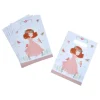 SET 6 SACS A BONBONS PAPIER H.23CM PRINCESSE NATURE