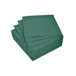 SET 40 SERVIETTES COCKTAIL MICROGA 2 PLIS 25X25CM VERT SAPIN