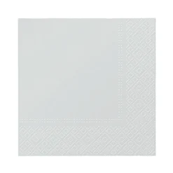SET 20 SERVIETTES COCKTAIL 3 PLIS 25X25CM ARGENT