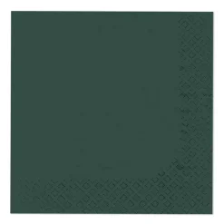 SET 20 SERVIETTES COCKTAIL 3 PLIS 25X25CM VERT