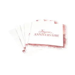 SET 20 SERVIETTES PAPIER 3 PLIS 33X33CM ROSE GOLD