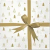 SET 20 SERVIETTES 3 PLIS 33X33CM CADEAU DORE