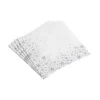 SET 20 SERVIETTES 3 PLIS 33X33CM ETOILE ARGENT