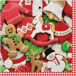 SET 20 SERVIETTES 3 PLIS 33X33CM GATEAUX VICHY