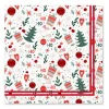 SET 20 SERVIETTES 3 PLIS 33X33CM GREETING SEASON