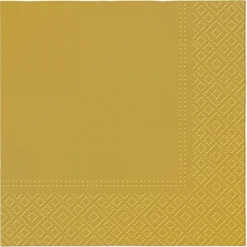 SET 20 SERVIETTES 3 PLIS 33X33CM OR