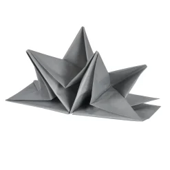 SET 12 SERVIETTES PRE PLIEES 40X60CM GRIS