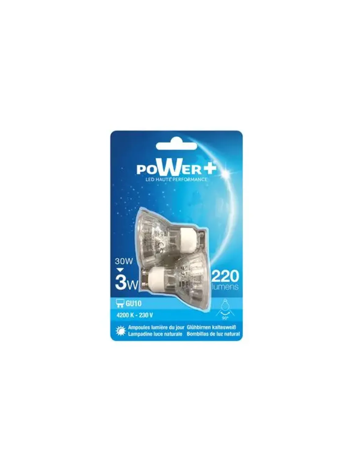 SET 2 SPOTS GU10 SMD 3W 4200K
