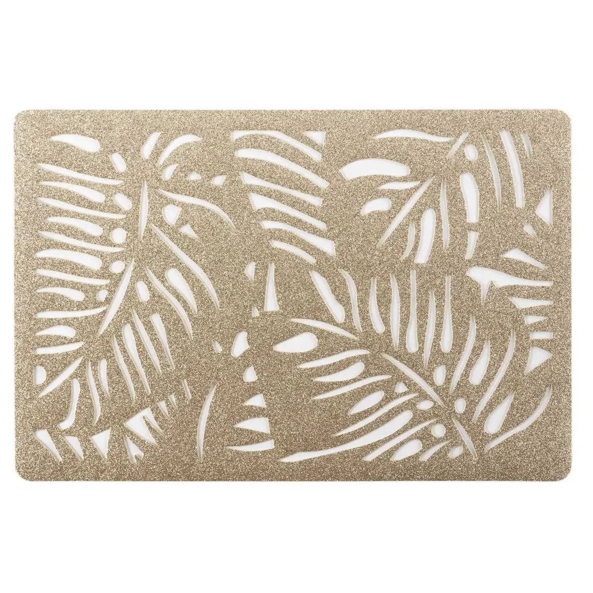 SET TABLE 30X45CM AJOURE PAILLETTES LENA OR