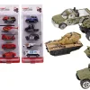 SET 5 VEHICULES METAL POLICE POMPIER OU ARMEE