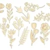 SILHOUETTES FLEURS BOIS 13CM X15 PIECES