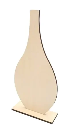 SILHOUETTE VASE BOIS 11.5X24.5X4CM