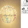 SPHERE LUMINEUSE A SUSPENDRE D.30CM 300LED ARC EN CIEL