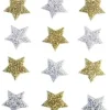 STICKER ETOILE PAILLETEE ARGENT. OR 18 MM X 24 PCS