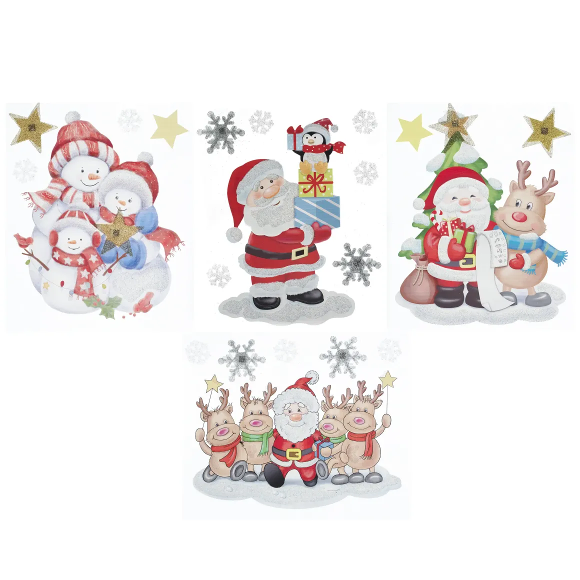 STICKER POP UP PERE NOEL ET COMPAGNIE 28X34CM