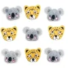 STICKERS 3D PANTHERES PAPIER ET KOALAS FEUTRINE X15 PIECES