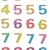 STICKERS EPOXY PAILLETES CHIFFRES ET SYMBOLES X36 PIECES