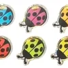 STICKERS EPOXY PAILLETES COCCINELLES 1X1.4CM X54 PIECES