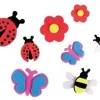 STICKERS INSECTES MOUSSE 3 A 6 CM X18 PIECES