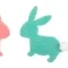 STICKERS LAPINS FEUTRINE AVEC POMPONS X24 PIECES