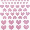 STICKERS PAILLETTES COEURS ROSES 0.6 A 1.7CM X72 PIECES