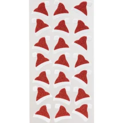 STICKERS PAILLETTES ROUGE ET BLANC 10X20CM