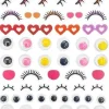 STICKERS PUFFY YEUX OUVERTS ET FERMES 0.5 A 2.2CM X64 PIECES