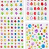 STICKERS STRASS COULEURS VIVES 0.6 A 1.4CM X196 PIECES